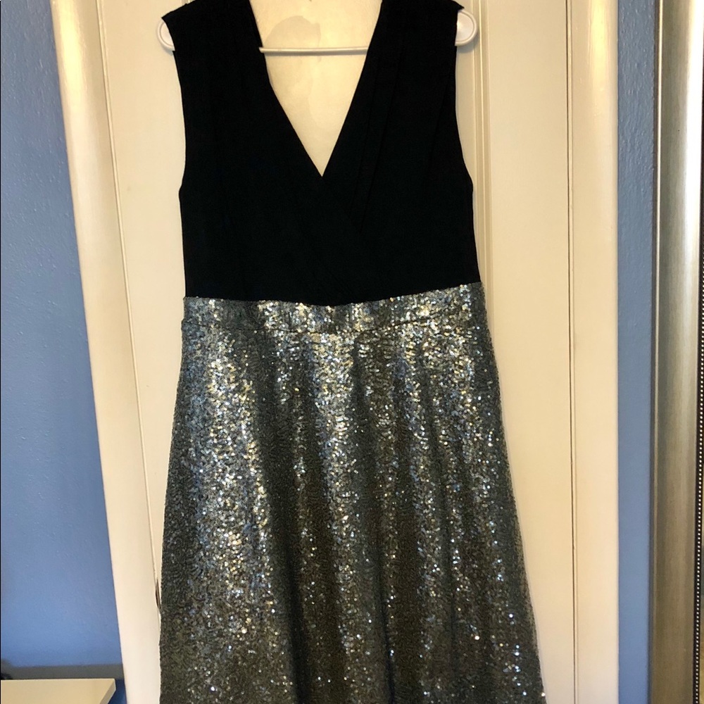 Torrid Cocktail Party Dress Black Silver Sequined